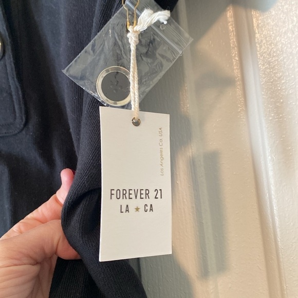 NWT Forever21 Black Collared T-Shirt Dress Size Small - Picture 5 of 9
